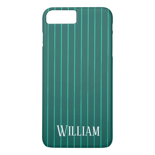 Aquamarine Pinstreifen Case-Mate iPhone Hülle (Rückseite)
