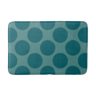 Aquamarine Polka Dots Muster für alle Farben Badematte
