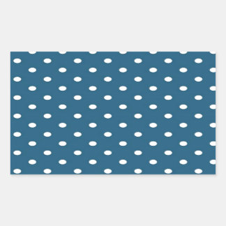Aquamarine Polka Dots Rechteckiger Aufkleber
