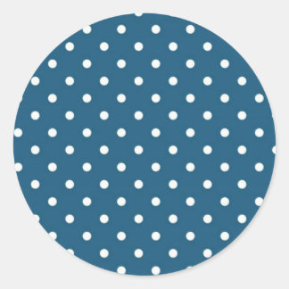 Aquamarine Polka Dots Runder Aufkleber