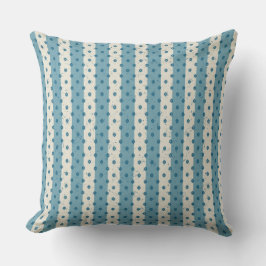 Aquamarine Polka-Punkte aus Blau und Creme Kissen