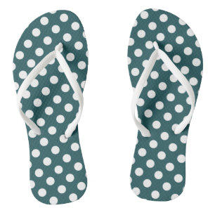 Aquamarine Polka-Punkte Flip Flops