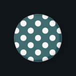 Aquamarine Polka-Punkte Magnet<br><div class="desc">Aquamarine Polka-Punkte</div>