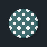 Aquamarine Polka-Punkte Magnet<br><div class="desc">Aquamarine Polka-Punkte</div>