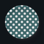 Aquamarine Polka-Punkte Pappteller<br><div class="desc">Aquamarine Polka-Punkte</div>