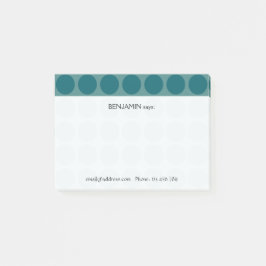 Aquamarine Polka-Punktmuster können beliebig angep Post-it Klebezettel