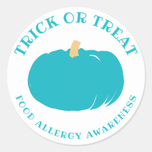 Aquamarine Pumpkin Food Allergie Sensibilisierung  Runder Aufkleber