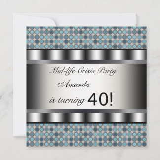 Aquamarine Punkte 40. Geburtstag Party Einladungen