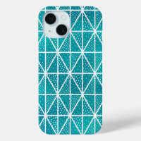Aquamarine Punkte für das blaue geometrische Muste
