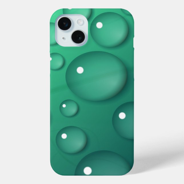 Aquamarine Raindrop Textur Case-Mate iPhone Hülle (Rückseite)