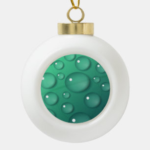 Aquamarine Raindrop Textur Keramik Kugel-Ornament