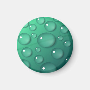 Aquamarine Raindrop Textur Magnet