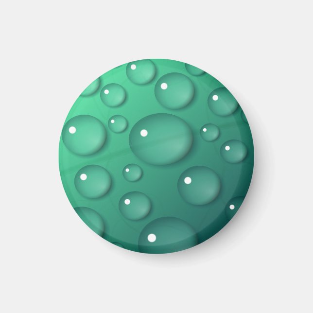 Aquamarine Raindrop Textur Magnet (Vorne)