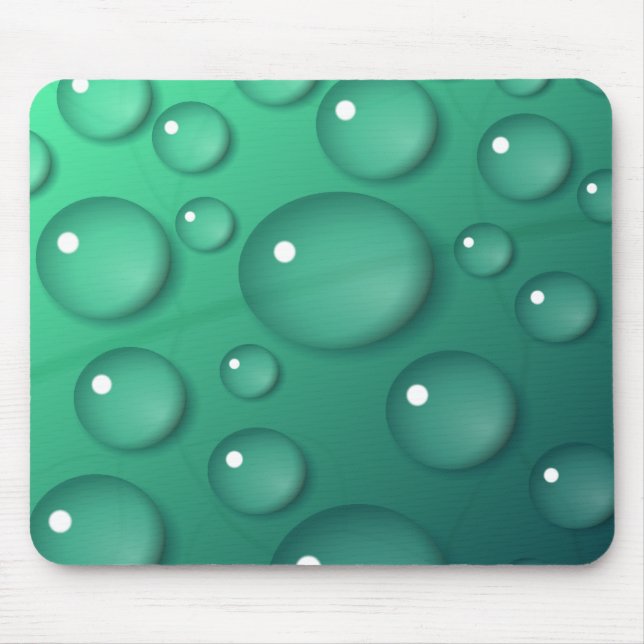 Aquamarine Raindrop Textur Mousepad (Vorne)