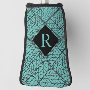 AQUAMARINE RAUTE STRICK Golf Putter Cover + Initia Headcover