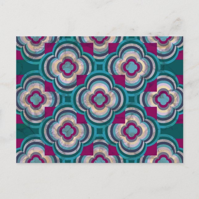 Aquamarine Reflektionen Postkarte (Vorderseite)