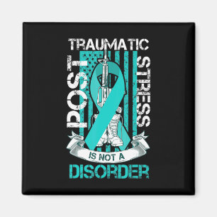 Aquamarine Ribbon Post Traumatic Stress Flag Ptsd Magnet