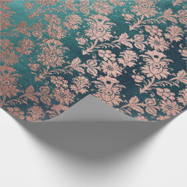 Aquamarine Rosa Rose Gold Powder Imitate Blush Blu Geschenkpapier