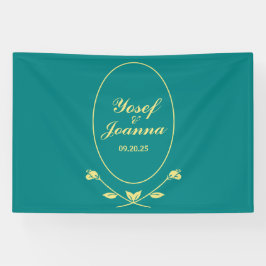 Aquamarine Rose Hochzeitsbanner Banner
