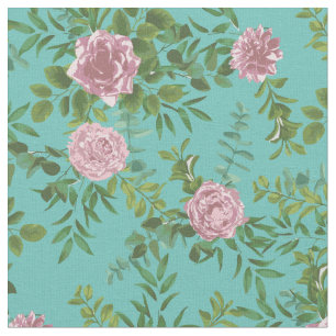 Aquamarine Rose Rosa Blume Stoff