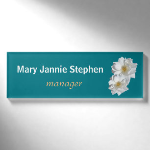 Aquamarine Rose, schönes Namensschild Namenschild