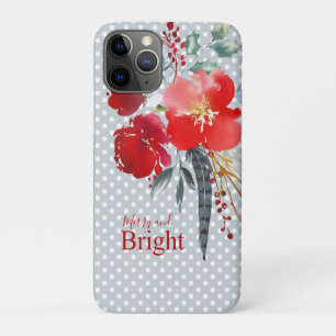 Aquamarine Rote Weihnachtsblume Merry und Bright Case-Mate iPhone Hülle