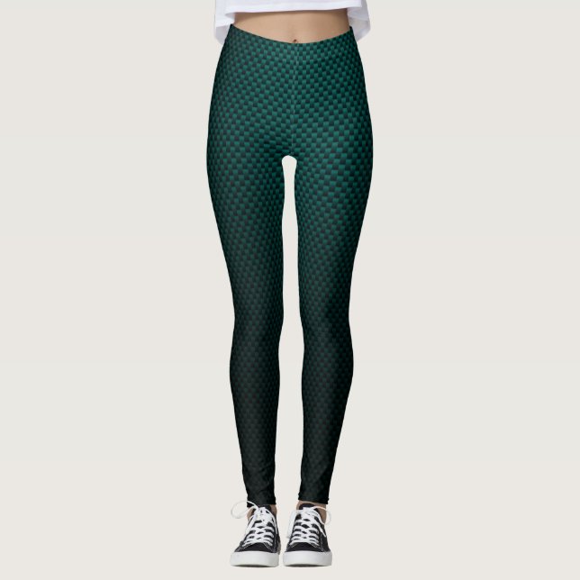 Aquamarine Russ-Faser gemustert Leggings (Vorderseite)