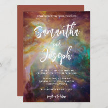 Aquamarine Rust Orion Nebula Celestial Hochzeit