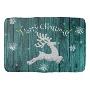 Aquamarine Rustikale Weihnachtsbadematte Badematte