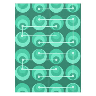Aquamarine Schaltkreise des mittleren Jahrhunderts Tischdecke