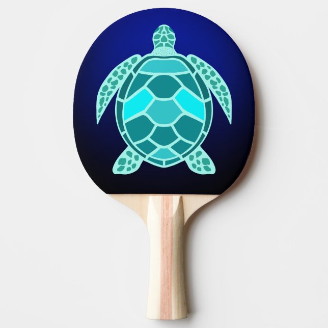 Aquamarine Schildkröte Tischtennis Schläger (Vorderseite)
