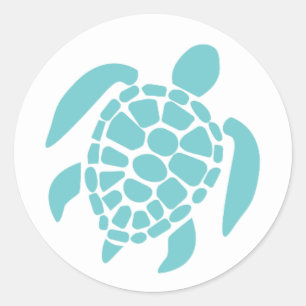 Aquamarine Schildkrötenklemme Sea Turtle Sticker