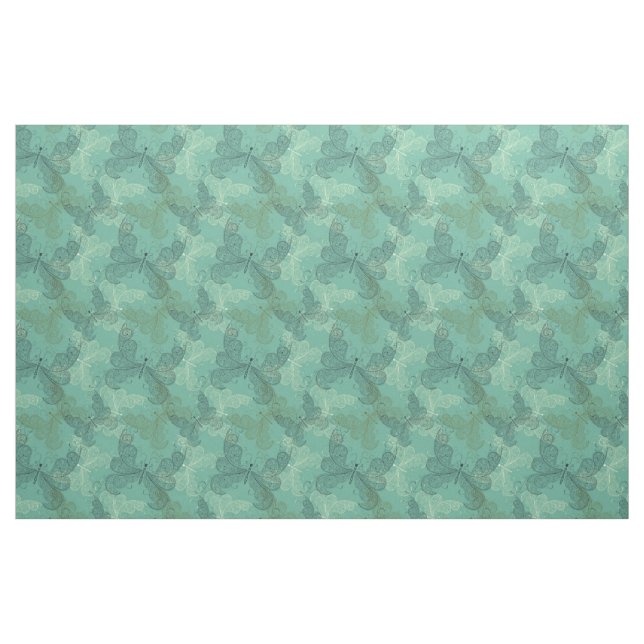 Aquamarine Schmetterlinge Stoff (Yard (91,4 cm))