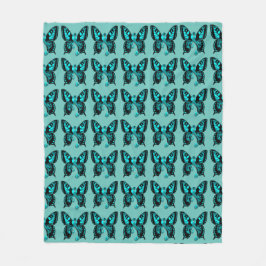 Aquamarine Schmetterlingsbewusstsein Fleece-Decke Fleecedecke