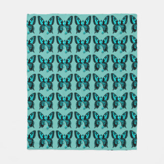 Aquamarine Schmetterlingsbewusstsein Fleece-Decke Fleecedecke
