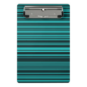 Aquamarine schwarze Streifen Mini Klemmbrett