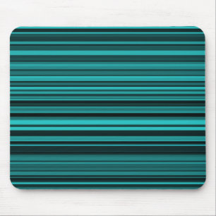 Aquamarine schwarze Streifen Mousepad
