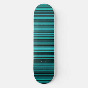 Aquamarine schwarze Streifen Skateboard
