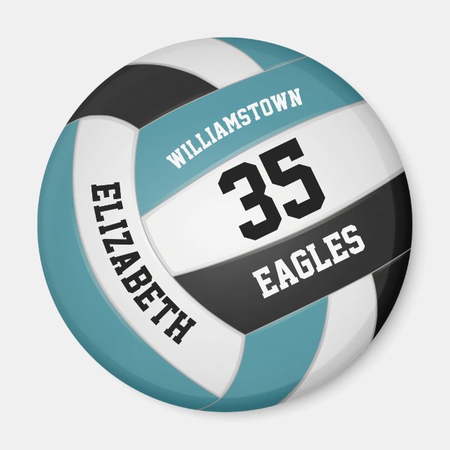 aquamarine schwarze Volleyball-Mannschaft färbt Ju Magnet (Vorne)