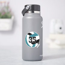 aquamarine Schwarze Volleyball-Mannschaftsfarben