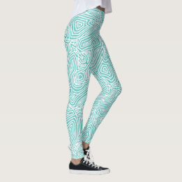 Aquamarine Scripts Leggings