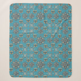 Aquamarine skandinavische Volksmuster Schneeflocke Sherpadecke
