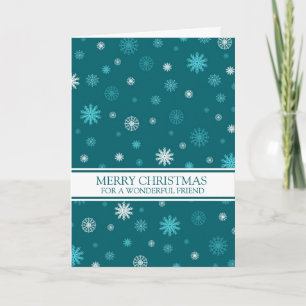 Aquamarine Snow Friendship Frohe Weihnachtskarte Feiertagskarte