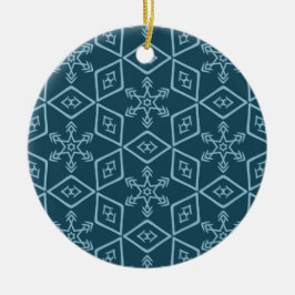 Aquamarine Snowflake Keramik Ornament