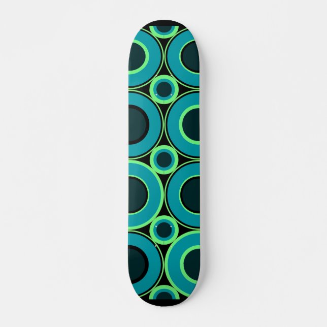 Aquamarine Spenden mit Minze in Bitgröße Skateboard (Vorne)