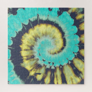 Aquamarine Spirale: Grunge Hippie Texture.