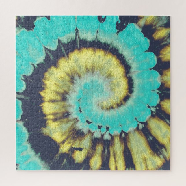 Aquamarine Spirale: Grunge Hippie Texture. (Vertikal)