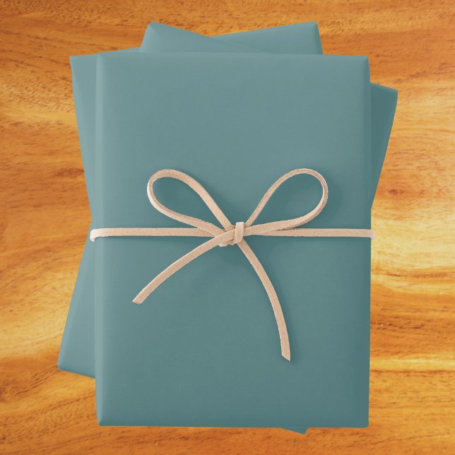 Aquamarine Stahlfarbe Geschenkpapier Set (Von Creator hochgeladen)