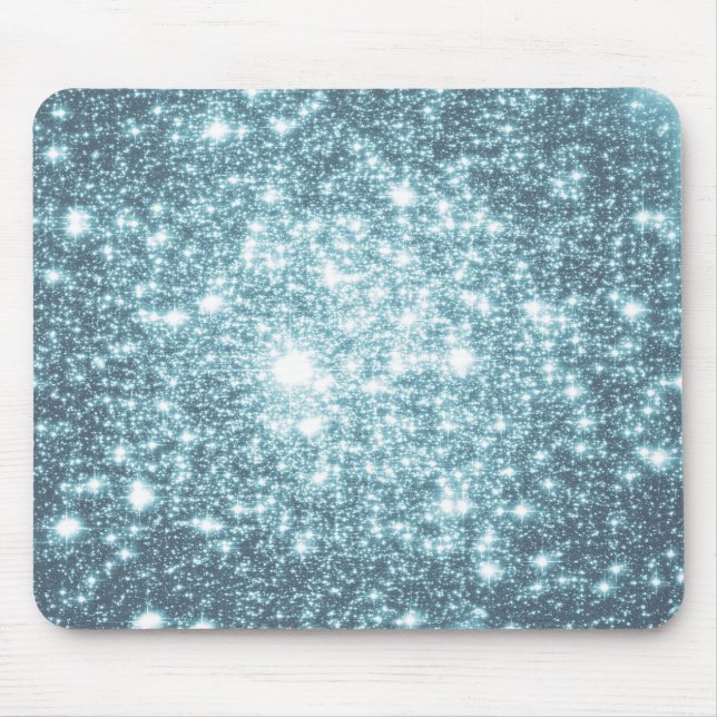 Aquamarine Sterne Mousepad (Vorne)