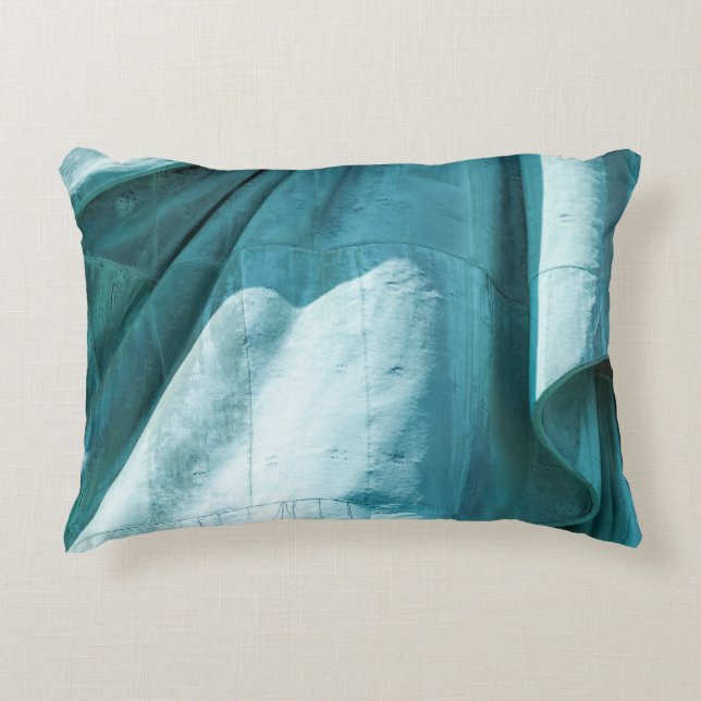 Aquamarine Stoffbedeckung Dekokissen (Vorderseite)